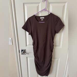 Babaton Chocolate Brown Mini Dress